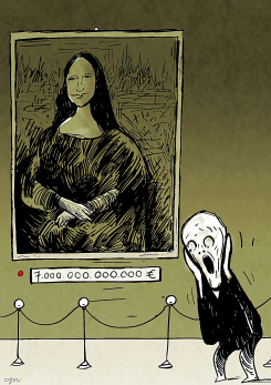 MONA LISA TAGGED AT SEVEN TRILLION EUROS by Oguz Gurel