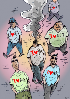 I LOVE PEACE SHIRT HIDES EXPLOSION by Oguz Gurel