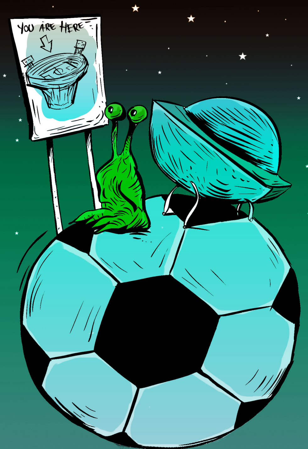 Snail Faces Its Place in the Cosmos