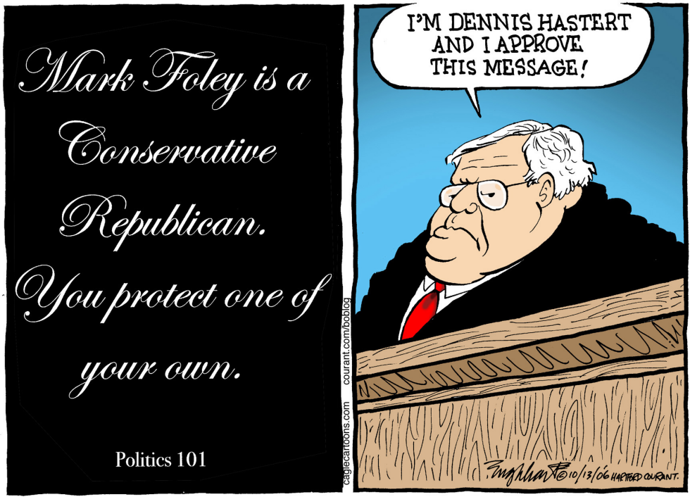  DENNIS HASTERT by Bob Englehart