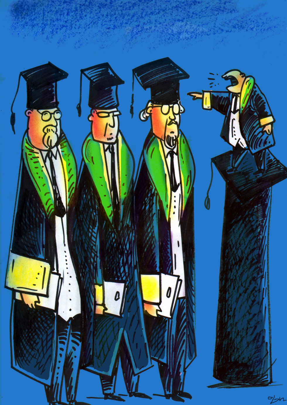 University Leaders Addressed at Ceremony Podium