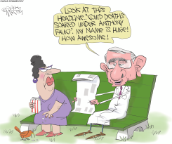 FAUCI THRILLED BY NAME IN COVID HEADLINE by Gary McCoy
