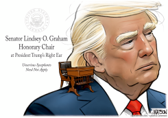 GRAHAM HONORARY CHAIR AT TRUMP EAR by R.J. Matson