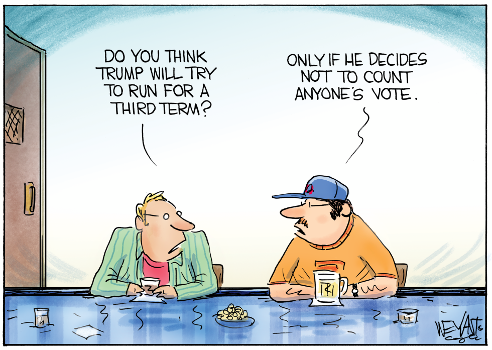 Bar Patrons Debate Trump's Potential Third Term Bid