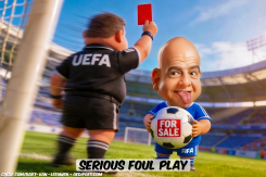 UEFA REFEREE RED CARDS FIFA SALE by Bart van Leeuwen