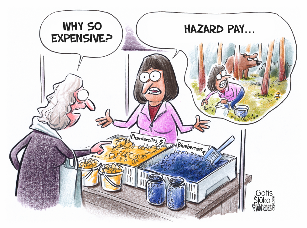 Hazard pay for picking berries