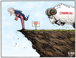CONGRESS RAM CHARGES FISCAL CLIFF by Christopher Weyant