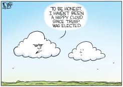 ANGRY CLOUD BLAMES TRUMP ELECTION by Christopher Weyant