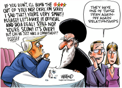 TRUMP IRAN RELATIONSHIP by Dave Whamond