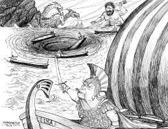 USA WARRIOR FACES DRAGON WHIRLPOOL by Petar Pismestrovic