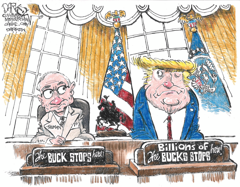 Trump twists Truman accountability phrase into money focus