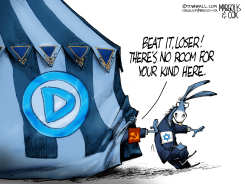 DEMOCRATIC BIG TENT REJECTS DONKEY by Margolis & Cox