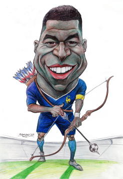 FRENCH SOCCER PLAYER AS ARCHER by Petar Pismestrovic