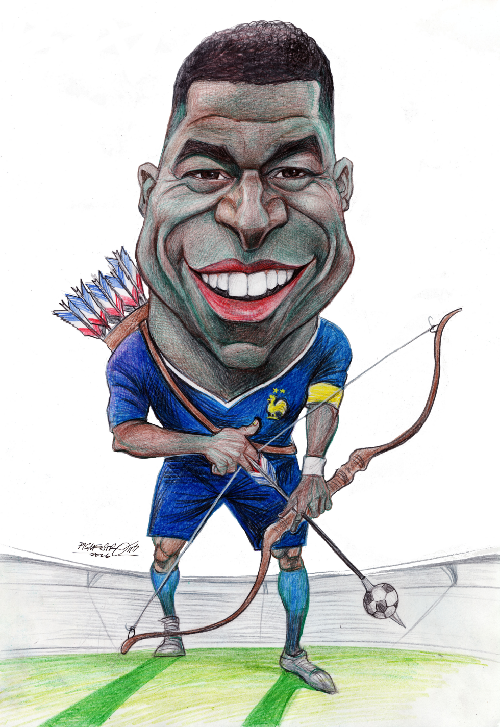 French Soccer Player as Archer