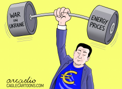 EURO LIFTS WAR AND ENERGY BURDENS by Arcadio Esquivel