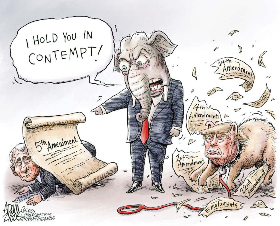 GOP Elephant Declares Contempt for Trump Over Amendment Violations