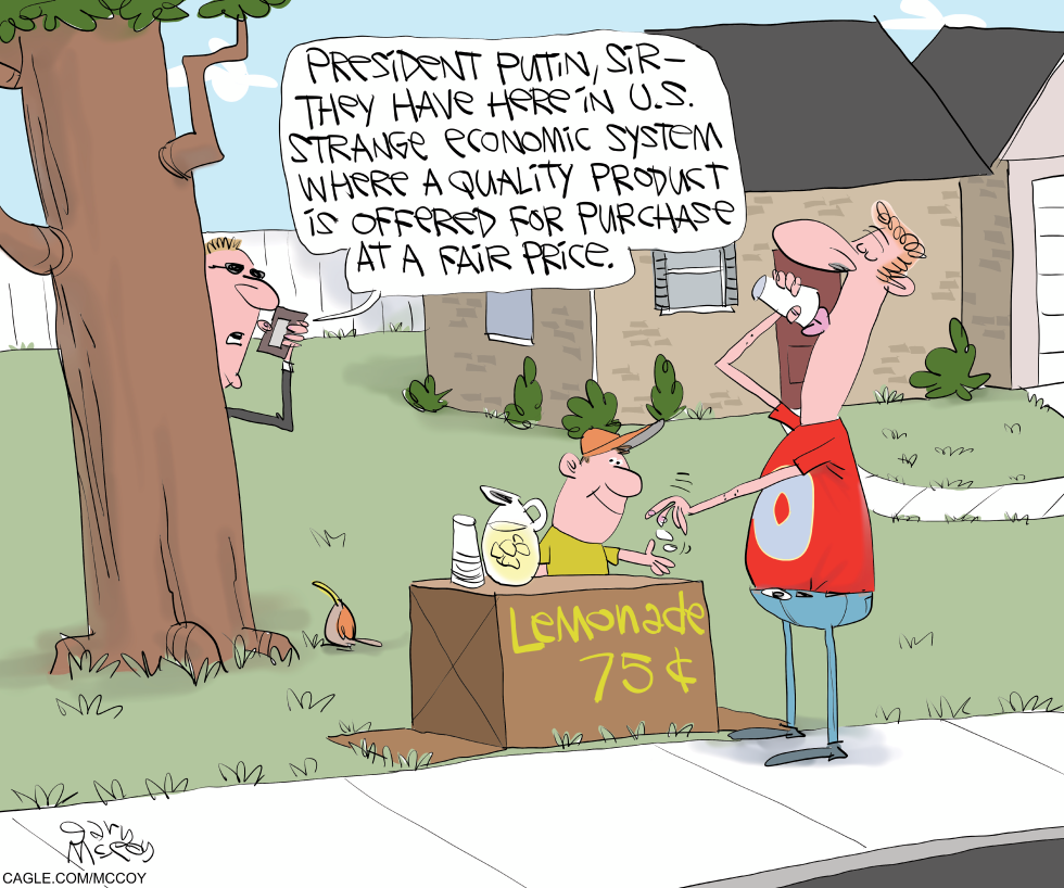 Putin Told of U.S. Fair Pricing in Lemonade Stand Call