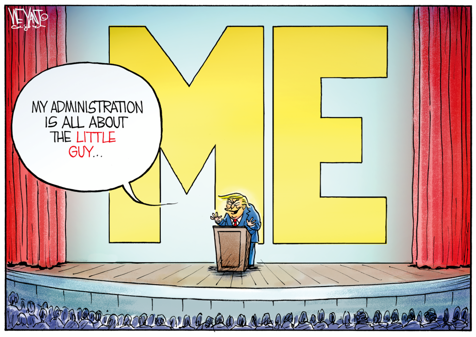 Trump Pledges Focus on Little Guy Amid Giant ME Backdrop