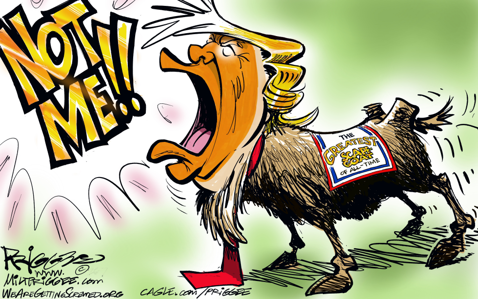 Trump as Greatest Scapegoat Denies Blame