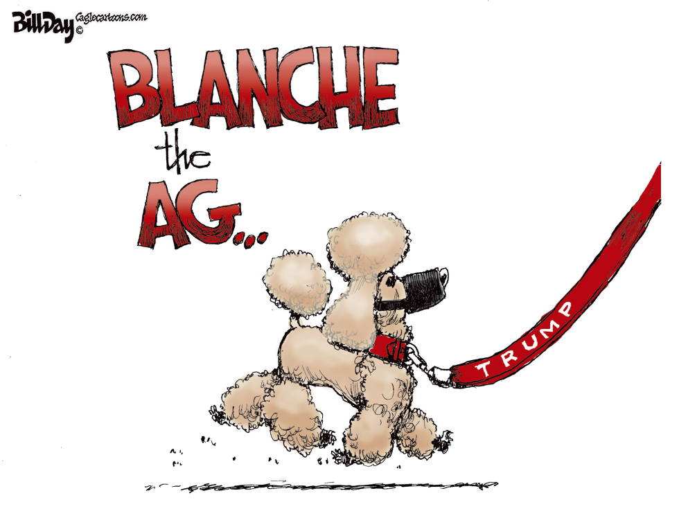 Blanche the AG Shown on Trump Leash