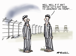 PRISONERS MOCK TRUMP JUDGMENT HESITANCY by Malcolm McGookin