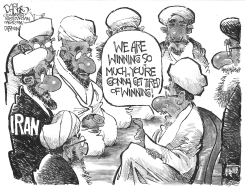 IRAN LEADERS CLAIM ENDLESS VICTORIES by John Darkow