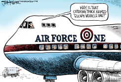 AIR FORCE ONE CATERING TRUCK ESCAPE by Joe Heller