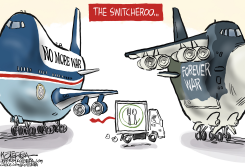SWITCHEROO FROM NO MORE WAR TO FOREVER WAR by Jeff Koterba