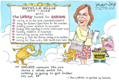 ESTELLE ELLIS RECEIVES LORAX CARING AWARD by Zapiro