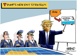 TRUMP'S IRAN CATERING TRUCK EXIT STRATEGY by Dave Whamond