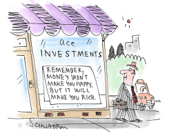 ACE INVESTMENTS MONEY HAPPINESS SIGN by Harley Schwadron
