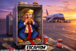 TRUMP FAST FOOD AIRPORT ESCAPE by Bart van Leeuwen