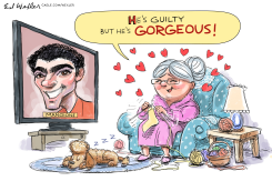 ELDERLY WOMAN SWOONS OVER GUILTY MANGIONE by Ed Wexler