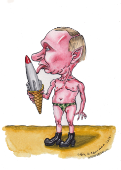 PUTIN LICKS MISSILE ICE CREAM CONE by Alla and Chavdar
