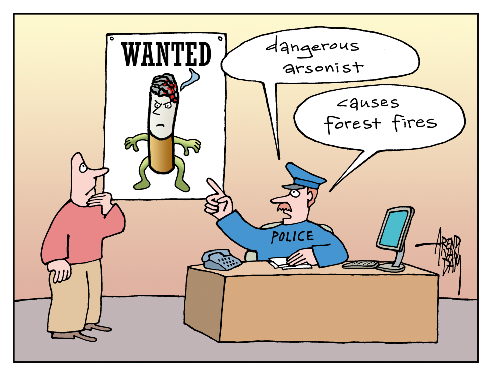 Police Issue Wanted Poster for Cigarette Linked to Forest Fires