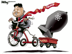 KIM JONG-UN DELIVERS NUCLEAR BOMB FOR TRUMP by Bill Day