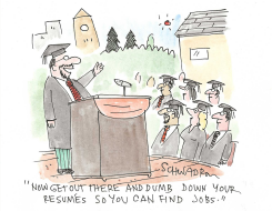 GRADUATES ADVISED TO DUMB DOWN RESUMES by Harley Schwadron