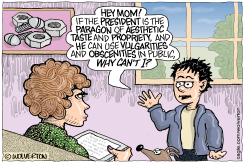 SON DEFENDS SWEARING VIA PRESIDENTIAL EXAMPLE by Monte Wolverton