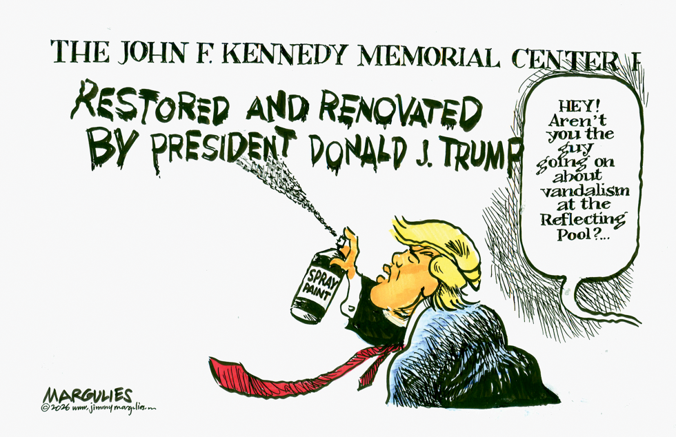 Trump Claims Credit on Kennedy Memorial Sign