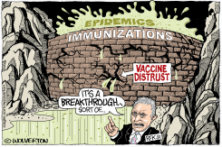 RFK JR. VACCINE DISTRUST CRACKS IMMUNIZATION WALL by Monte Wolverton