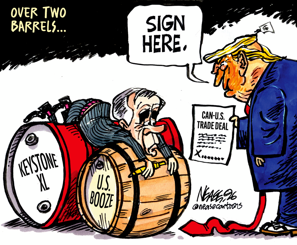 Trump Demands Canada Sign Trade Deal While Pressuring Over Keystone XL and Booze