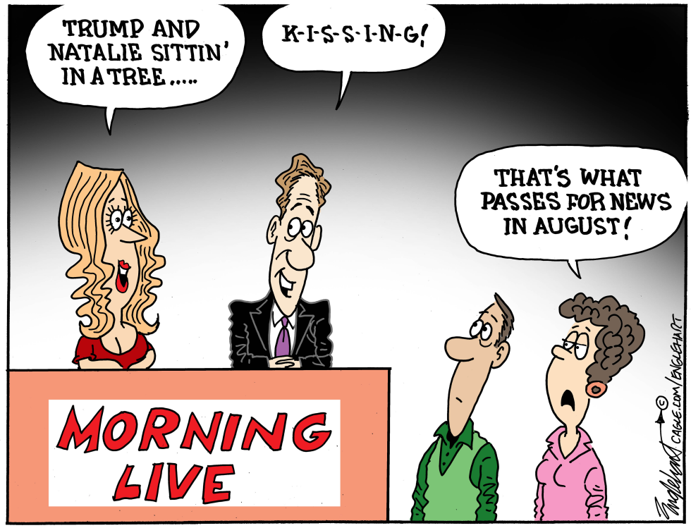 Trump and Natalie Harp Kissing Rumors Dominate August Morning News