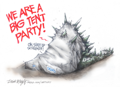 DSA SPIKES DEMOCRAT BIG TENT by Dick Wright