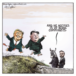 TRUMP AND KIM ACCUSE DEMOCRATS COMMUNISTS by Michael de Adder