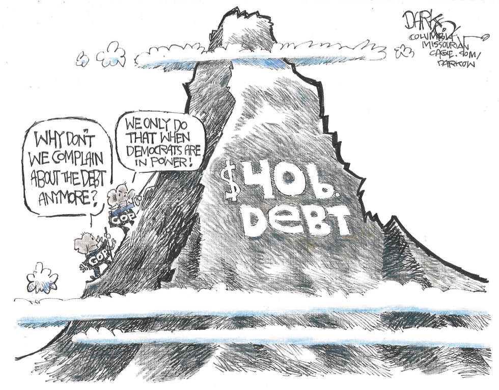 GOP Figures Scale Debt Mountain Without Complaint