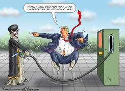TRUMP VOWS ECONOMIC WAR ON IRAN by Marian Kamensky