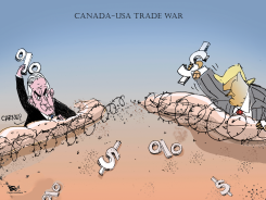 CARNEY TRUMP TRADE WAR CLASH by Becs