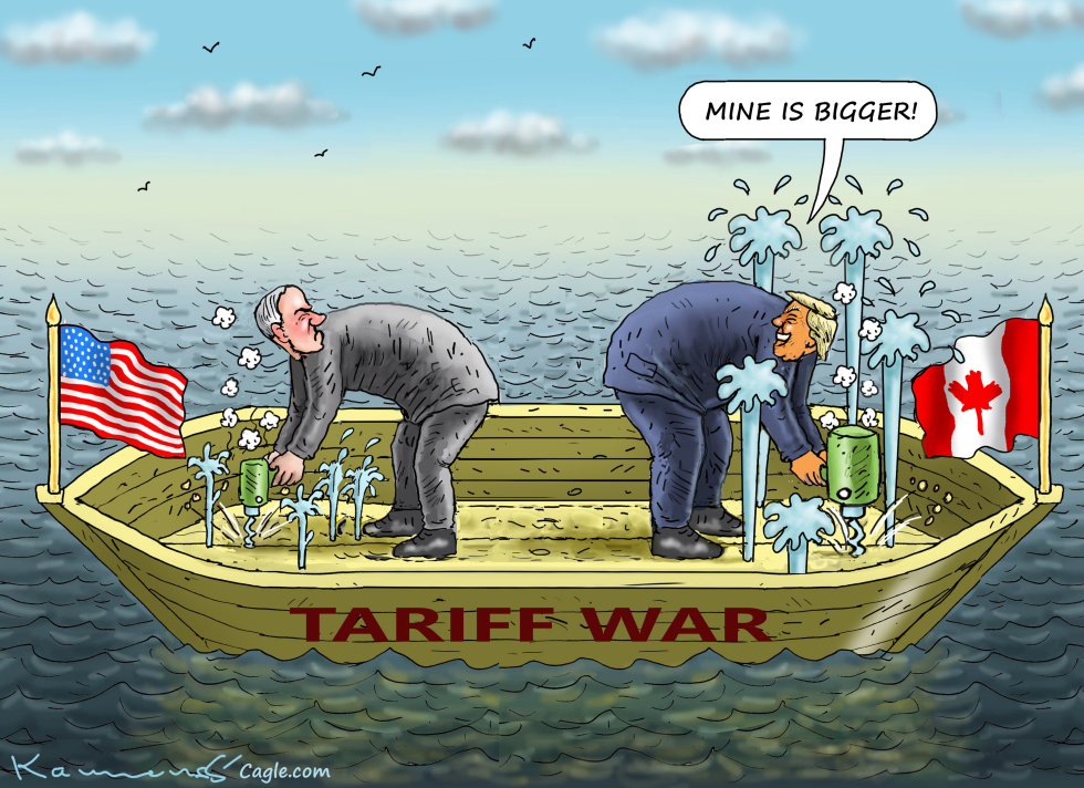 US and Canada Leaders Drill Holes in Tariff War Boat