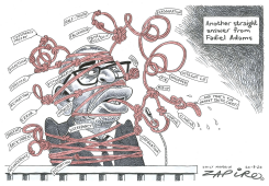 FADIEL ADAMS BOUND BY FALSEHOOD LABELS by Zapiro
