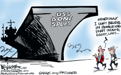 USS BONE SPURS by Milt Priggee
